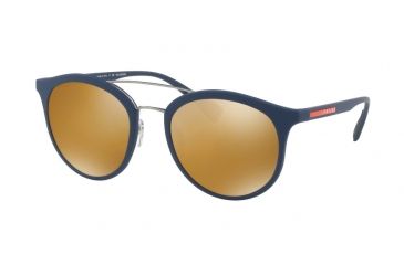 Image of Prada PS04RS Progressive Prescription Sunglasses PS04RS-TFY5N2-54 - Lens Diameter 54 mm, Frame Color Blue Rubber