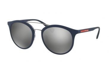 Image of Prada PS04RS Progressive Prescription Sunglasses PS04RS-TFY7W1-54 - Lens Diameter 54 mm, Frame Color Blue Rubber