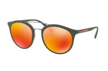 Image of Prada PS04RS Progressive Prescription Sunglasses PS04RS-UFI5M0-54 - Lens Diameter 54 mm, Frame Color Green Rubber