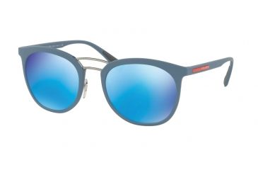 Image of Prada PS04SS Single Vision Prescription Sunglasses PS04SS-VHG5M2-54 - Lens Diameter 54 mm, Frame Color Blue Rubber