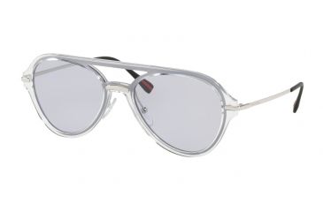Image of Prada PS04TS Sunglasses SQK3F2-57 - Crystal Frame, Lilac Lenses