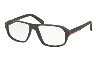 Image of Prada PS05GV Eyeglass Frames TFZ1O1-55 - Grey Rubber Frame