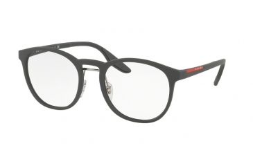 Image of Prada PS05HV Progressive Prescription Eyeglasses TFZ1O1-51 - Grey Rubber Frame