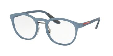Image of Prada PS05HV Progressive Prescription Eyeglasses VHE1O1-51 - Opal Avio Rubber Frame