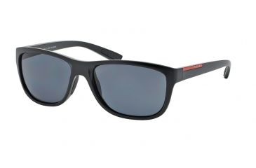 Image of Prada PS05PS Sunglasses 1BO5Z1-58 - Matte Black Frame, Polar Gray Lenses