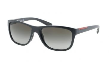 Image of Prada PS05PS Sunglasses OAF4M1-58 - Matte Grey Frame, Green Gradient Lenses