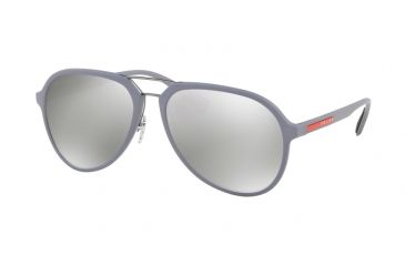 Image of Prada PS05RS Progressive Prescription Sunglasses PS05RS-K3E2B0-58 - Lens Diameter 58 mm, Frame Color Grey Rubber