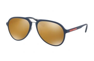 Image of Prada PS05RS Progressive Prescription Sunglasses PS05RS-TFY5N2-58 - Lens Diameter 58 mm, Frame Color Blue Rubber