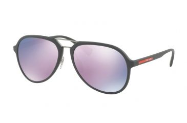 Image of Prada PS05RS Progressive Prescription Sunglasses PS05RS-TFZ5T0-58 - Lens Diameter 58 mm, Frame Color Grey Rubber