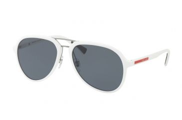 Image of Prada PS05RS Progressive Prescription Sunglasses PS05RS-TWK5Z1-58 - Lens Diameter 58 mm, Frame Color White Rubber