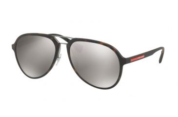 Image of Prada PS05RS Progressive Prescription Sunglasses PS05RS-U615K0-58 - Lens Diameter 58 mm, Frame Color Havana Rubber