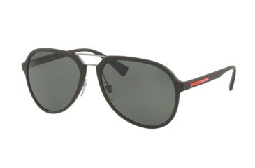 Image of Prada PS05RS Progressive Prescription Sunglasses PS05RS-UB05X1-58 - Lens Diameter 58 mm, Frame Color Brown Rubber