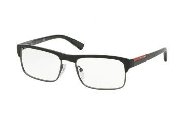 Image of Prada PS06FV Progressive Prescription Eyeglasses UAQ1O1-54 - Green Rubber Frame