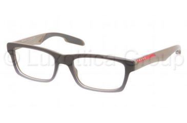 Image of Prada PS07CV Prescription Eyeglasses LAN1O1-5518 - Gray Gradient White Frame, Demo Lens Lenses