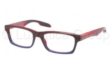Image of Prada PS07CV Prescription Eyeglasses LAP1O1-5518 - Bordeaux Gradient Blue Frame, Demo Lens Lenses