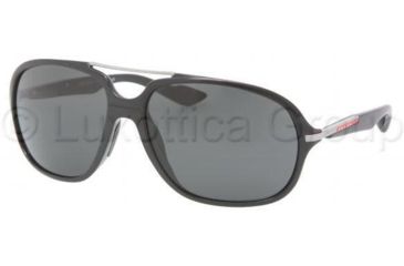 Image of Prada PS07MS Sunglasses 1AB1A1-6316 - Black Gray