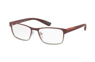 Image of Prada PS50GV Progressive Prescription Eyeglasses U6V1O1-53 - Bordeaux Gradient Frame