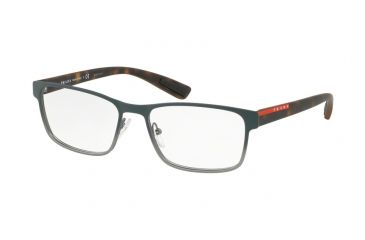 Image of Prada PS50GV Progressive Prescription Eyeglasses YC21O1-53 - Green Gradient Frame