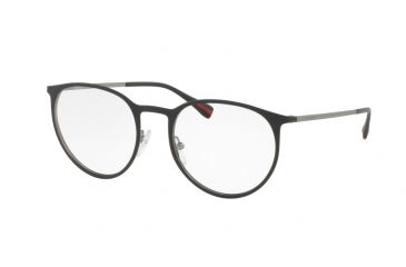 Image of Prada PS50HV Eyeglass Frames DG01O1-50 - Top Black Rubber/gunmetal Frame