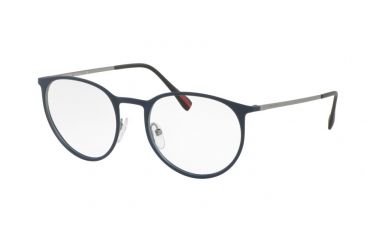 Image of Prada PS50HV Eyeglass Frames TFY1O1-50 - Top Blue/gunmetal Frame