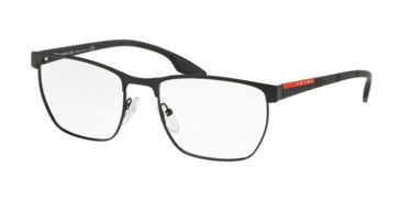 Image of Prada PS50LV Eyeglass Frames 1AB1O1-53 - Black Frame