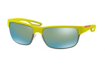 Image of Prada PS50QS Bifocal Prescription Sunglasses PS50QS-TIK4J2-64 - Lens Diameter 64 mm, Frame Color Yellow Rubber/Matte Gunmetal