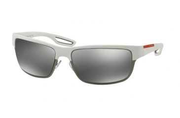 Image of Prada PS50QS Bifocal Prescription Sunglasses PS50QS-TWK7W1-64 - Lens Diameter 64 mm, Frame Color White Rubber/Matte Gunmetal