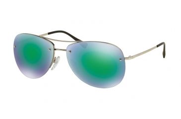 Image of Prada PS50RS Single Vision Prescription Sunglasses PS50RS-1BC1M0-59 - Lens Diameter 59 mm, Frame Color Silver