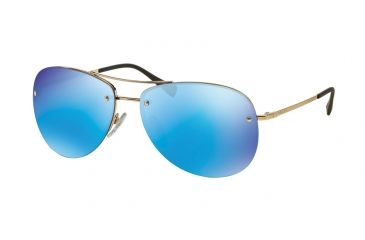 Image of Prada PS50RS Single Vision Prescription Sunglasses PS50RS-ZVN5M2-59 - Lens Diameter 59 mm, Frame Color Pale Gold
