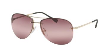 Image of Prada PS50RS Sunglasses ZVN6M0-62 - Pale Gold Frame, Pink Gradient Lenses