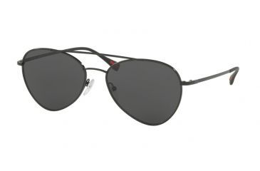 Image of Prada PS50SS Sunglasses 7AX5S0-57 - Black Frame, Grey Lenses