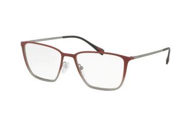 Image of Prada PS51HV Bifocal Prescription Eyeglasses U6V1O1-52 - Top Bordeaux Gradient/gunmetal Frame