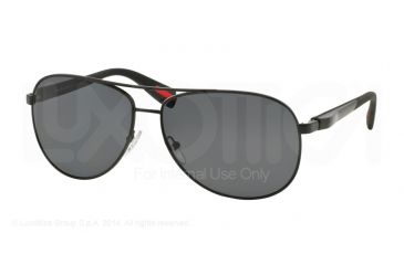Image of Prada PS51OS Sunglasses 1BO5Z1-62 - Demi Shiny Black Frame, Polar Gray Lenses