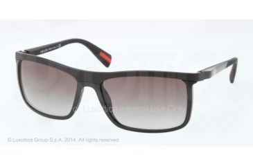 Image of Prada PS51PS Sunglasses 1BO0A7-58 - Black Demi Shiny Frame, Grey Gradient Lenses
