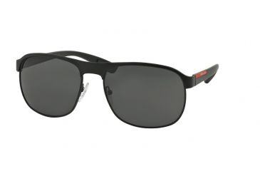Image of Prada PS51QS Single Vision Prescription Sunglasses PS51QS-DG01A1-60 - Lens Diameter 60 mm, Frame Color Black Rubber