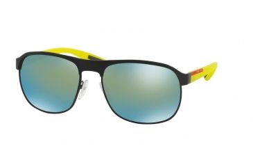 Image of Prada PS51QS Single Vision Prescription Sunglasses PS51QS-TIG4J2-60 - Lens Diameter 60 mm, Frame Color Grey Rubber
