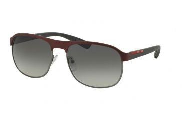 Image of Prada PS51QS Single Vision Prescription Sunglasses PS51QS-TWM3M1-60 - Lens Diameter 60 mm, Frame Color Gunmet Rubber/Bord Rubber