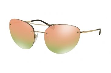 Image of Prada PS51RS Bifocal Prescription Sunglasses PS51RS-ZVN5L2-59 - Lens Diameter 59 mm, Frame Color Pale Gold