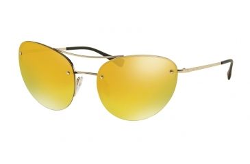 Image of Prada PS51RS Bifocal Prescription Sunglasses PS51RS-ZVN5N0-59 - Lens Diameter 59 mm, Frame Color Pale Gold