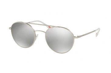 Image of Prada PS51SS Single Vision Prescription Sunglasses PS51SS-1AP2B0-51 - Lens Diameter 51 mm, Frame Color Matte Silver