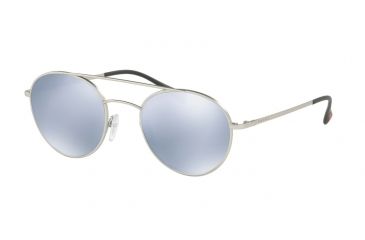 Image of Prada PS51SS Single Vision Prescription Sunglasses PS51SS-1AP5Q0-54 - Lens Diameter 54 mm, Frame Color Matte Silver