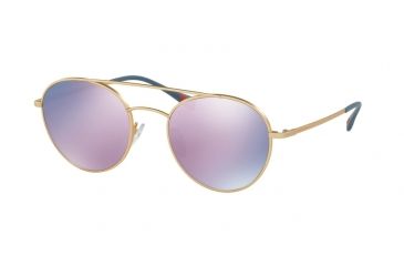 Image of Prada PS51SS Single Vision Prescription Sunglasses PS51SS-1BK5T0-54 - Lens Diameter 54 mm, Frame Color Matte Gold