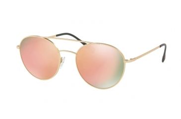 Image of Prada PS51SS Single Vision Prescription Sunglasses PS51SS-1BK6Q2-51 - Lens Diameter 51 mm, Frame Color Matte Gold