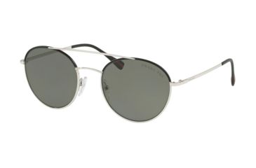 Image of Prada PS51SS Single Vision Prescription Sunglasses PS51SS-GAQ5X1-51 - Lens Diameter 51 mm, Frame Color Silver / Black