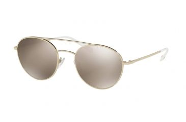Image of Prada PS51SS Single Vision Prescription Sunglasses PS51SS-ZVN1C0-51 - Lens Diameter 51 mm, Frame Color Pale Gold