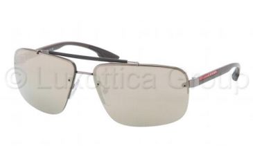 Image of Prada PS52OS Sunglasses 5AV1C0-6413 - Gunmetal Frame, Gold Mirror Lenses