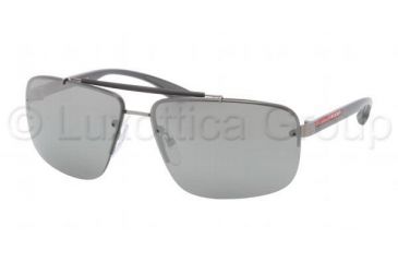 Image of Prada PS52OS Sunglasses 7CQ7W1-6413 - Gunmetal Demi Shiny Frame, Gray Mirror Silver Lenses