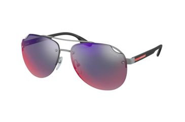 Image of Prada PS52VS Sunglasses 7CQ9Q1-61 - , Dark Grey Mirror Blue/red Lenses