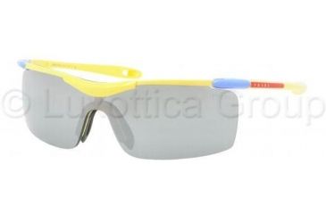 Image of Prada PS53MS Sunglasses CAC7W1-0134 - Yellow Gray Silver Mirror