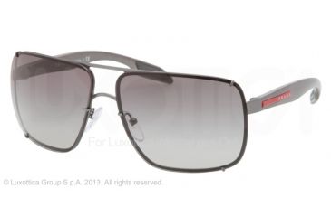 Image of Prada PS53OS Single Vision Prescription Sunglasses PS53OS-7CQ3M1-63 - Lens Diameter 63 mm, Frame Color Gunmetal Demi Shiny